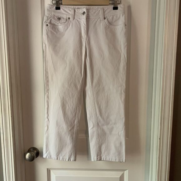 Ann Taylor Modern fit/Lindsay Waist Size 2 White Capri - Picture 4 of 7